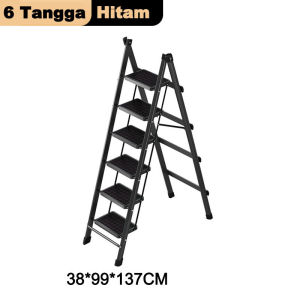 Tangga Lipat Multifungsi 5/6 Step Tangga Rumah Lipat Tangga Besi Lipat Tangga Lipat Aluminium 2 Meter Premium Ladder Kuat & Ringan