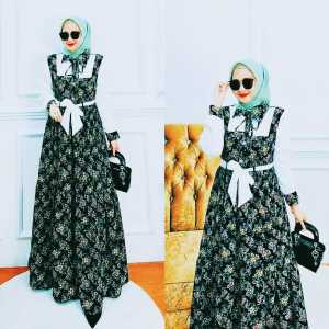 Gamis Jumbo mango crinkle yoryu motif moana L XL XXL 3L 4L