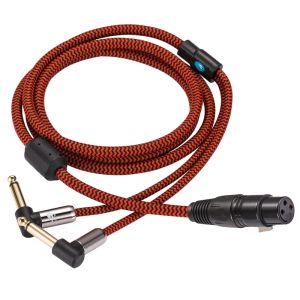 GOLLEY LION XLR Female to Dual 6.35mm 1/4 TS Jack for Mixer Amplifier Shielded Cable