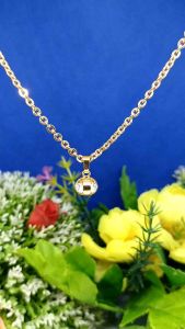 Kalung Titanium Rantai Nuri Kaca Free Liontin Bola Permata Perhiasan Fashion Wanita Anti Luntur