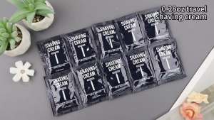 ครีมโกนหนวดแบบพกพาขนาด 8 มล./0.28 ออนซ์ ครีมโกนหนวดแบบใช้แล้วทิ้งสำหรับโรงแรมและผู้ไร้ที่อยู่ (กลิ่นมะลิ) แพ็ค 50 ชิ้น