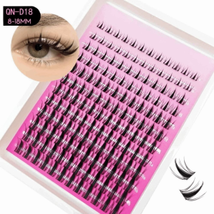LUXERY 3D Mink Effect Segmented False Eyelashes Natural Anime Look 8-18mm Fake Eyelash Set Eyelashs Extension Large Capacity Cluster Lashes DIY Eyelashes Makeup
