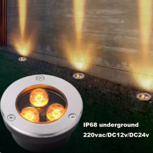 Thin IP68 Waterproof led light Garden Underground 3W Outdoor Buried Garden Path Spot Recessed Lighting 220V DC12V 24V