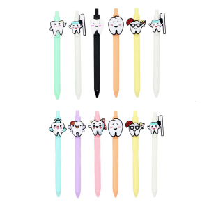 6PCS y tá theo chủ đề bút bi có đầu bấm 1.0mm tip viết smoohtly bút bi có đầu bấm cho văn phòng phòng khám trường học