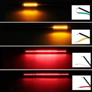 ไฟท้าย + ไฟเลี้ยว+ไฟหรี่+ไฟเบรค ในตัวแบบยางเส้นแต่งไฟท้าย LED แบบเส้น สำหรับรถมอเตอร์ไซค์(0087)
