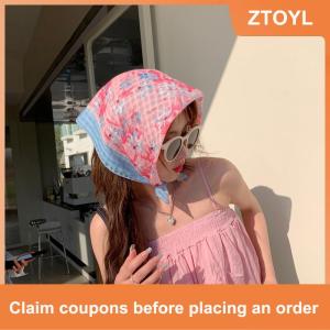 【ZTOYL】 55Cm Thời Trang Ngọt Ngào Hoa In Nhỏ Vuông Khăn Cho Phụ Nữ Cô Gái Dễ Thương Mềm Hoa Khăn Hairband Headband Hàn Quốc Tóc Khăn Quàng Cổ