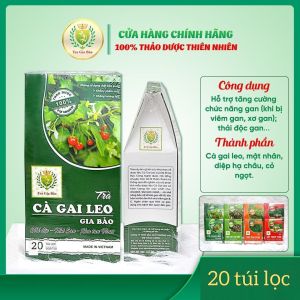Trà Cà Gai Leo Gia Bảo tăng cường chức năng gan giải độc mát gan ( 20 túi lọc)