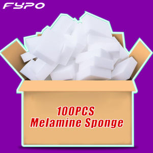 Fypo 100 Pieces Sponge Magic Cleaning Sponge Dishes Cleaner Cleaning Sponge For Kitchen Bathroom Cleaning Tools