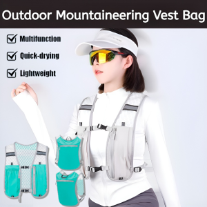 Running Phone Vest Bag Outdoor Mountaineering Lightweight Breathable Backpack Sports Water Bladder Chest Bag for Hiking Camping