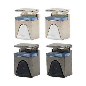 Pack of 4 Sturdy Zinc Alloy Glass Brackets Adjustable Convenient for 10 12mm Glass Panel with Stable Rubber Designs