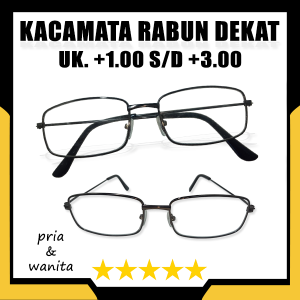Lensa Plus Rabun Dekat Frame Metal Besi Ada Nosepad Ready Ukuran +1.00 sampai +3.00 Cocok Untuk Pria Wanita - TERBARU TERLARIS BISA COD