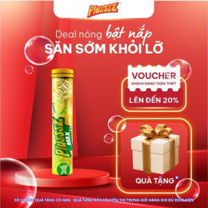 Viên sủi PLUSSSZ MAX VITAMIN C & ZINC  TĂNG ĐỀ KHÁNG hỗ trợ tăng miễn dịch - Tuýp 20 viên