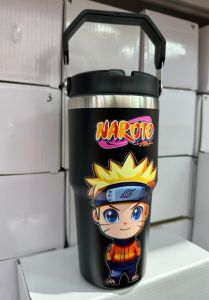 Stainless Steel Tumbler Bottle 650ml With Straw Vacuum Insulated Thermos Ice Cup Gift
