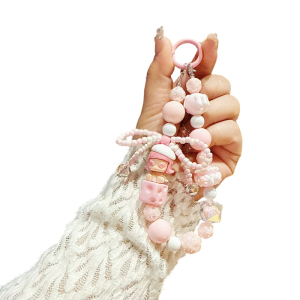 Handmade Beaded Phone Chain Pendant Telephone Lanyard Cellphone Rope Bracelet Fashion Keyring Keychain For Women