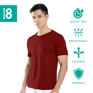 Prime8 x 888.co Aerofit Roundneck Shortsleeve Microfiber Dryfit Tshirt Jersey Sport Baju T Shirt Men Women RED