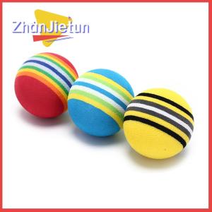 zhanjietun ลูกกอล์ฟโฟมลายรุ้ง10ชิ้นลูกกอล์ฟฝึกซ้อมช่วยฝึก