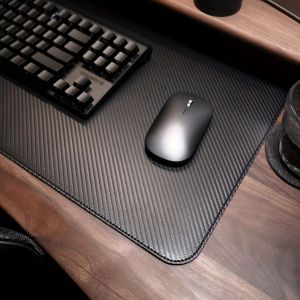 BHYJGD Waterproof Carbon Fiber Mouse Pad Non-slip Large Size Computer Keyboard Pad Professional PVC Desk Mat for Home Office