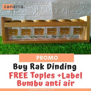 Rak Bumbu Dapur Gratis Toples Bumbu dan Stiker Bumbu Tempat Bumbu Dapur Wadah Bumbu Serbaguna