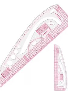 3245 Plastic Transparent French Curve Ruler SplIne Sewing Patchwork Feet Tailor Yardstick Cloth Cutting Rulers