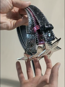 Lấp lánh sequined vành đai Blingbling Bead TRIM thắt lưng eo quần thời trang vành đai mặc giản dị phương tây dây thắt lưng cho quần short