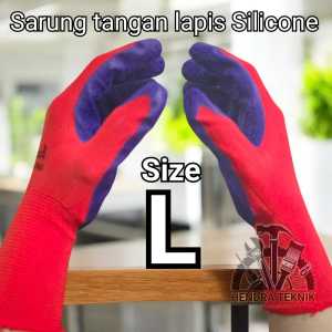 SARUNG TANGAN NYLON KARET TEBAL KAOS TANGAN KERJA LATEX TEBAL SAVETY GLOVES SILICONE BAGUS MURAH