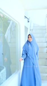 Gamis syari Azzera set Hijab Aku Karissa Babydoll Premium Busui Khimar Pesta Mewah Terbaru 2022