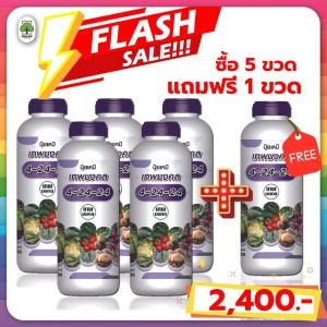 ปุ๋ยน้ำสูตร 4-24-24 ( ซื้อ 5 แถมฟรี 1 ) สูตรพรีเมี่ยม เร่งช่อดอก เร่งผล เนื้อแน่น ผลใหญ่ #สูตรปุ๋ยเร่งต้นไม้ให้โตเร็ว