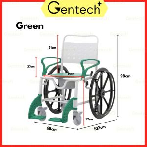 Commode Shower Wheelchair Portable Wheelchair Bathroom For Patient Elderly Kerusi Roda Mandi Orang Tua
