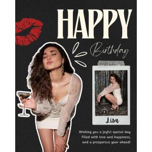 【Birthday Collection】Customised 8R Collage Photo Frame FREE DESIGN Multiple Templates Durable Wood Photo Stand Matte Print