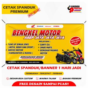 Cetak Spanduk Banner Bengkel Motor Banner Bengkel Motor Desain Premium Terbaru
