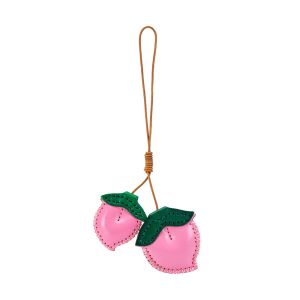HENLI Strawberry Fruit Pendant Pear Hanger Leather Keychain Lovely Handmade Bag Pendant Bag Ornament
