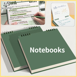 SKISOPGO 【Local Stock】Square 120 Pages Replaceable Vertical Page Turning Square Loose Spiral Detachable Thick Notebook