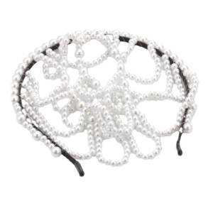 Luxurious Pearls Net Hair Ornament Headband Hair Decors For Elegance And Comfort In Weddings Or Evening Gatherings