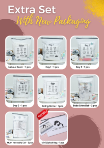 Ready Stock Printed Set Ziplock Beg Packing Barang Keperluan List Senarai Persediaan Bayi dan Ibu Bersalin Hospital Maternity Buku Pink Dokumen Penting Toiletries Beg Ibu Toiletries Bag Bayi Sijil Lahir Bayi Plastik Hospital Kerajaan Swasta Viral