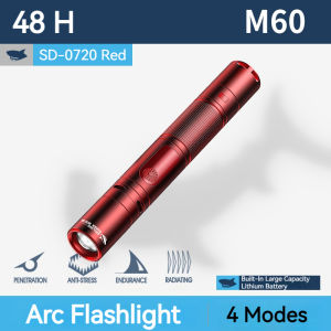 SmilingShark SD0720 Mini Flashlight SD07Torch Light Outdoor-flashlight Long press high decibel alarm Portable USB Rechargeable LED Flash Light Zoomable 3modes Emergency Camping Fishing Hiking walking quick-charging fast charge High-Capacity No R