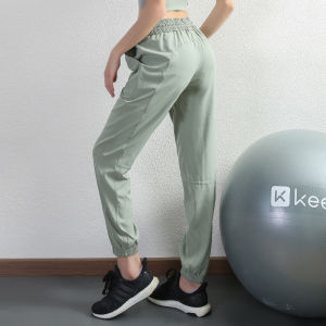 Quần Thể Thao Mẫu Mới Quần Thể Thao Nữ Chạy Bộ Tập Thể Dục Quần Ống Rộng Thoáng Khí Ôm Mông Tôn Dáng Nhanh Khô Quần Yoga Bó Gấu