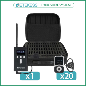 Retekess T130S T131S Wireless Tour Guide System Walking Tour Headsets Long Transmitter Distance For Excursion Church Translation Museum Factory Hajj and Umrah
