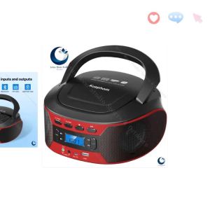 CD Radio Boombox with Bluetooth and USB Portable CD Player with EQ AC and DC Power Backlit Digital Display