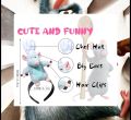 Remy Headband with Hair Clip Grabs Hair Women Cute Funny Rat Hairband Animal Costume Headwear for Washing Face. 