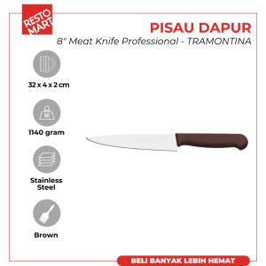 Pisau Dapur / Pisau Daging 20 cm / Meat Knife Proffesional 8" TRAMONTINA Stainless (1511636)(F11)