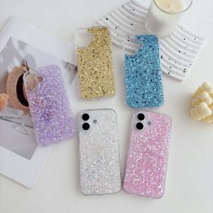Slim Shiny Glitter Case For iPhone 17 Pro Max 16 15 14 Plus 13 12 Anti-scratch Bling Sparkle Soft Clear Edge Hard Phone Cover