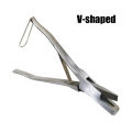 U/V Shaped Pig Ear Notcher Ear Tong Stainless Steel Clamp Ear Punch Pliers for Pig Goat Cattle. 