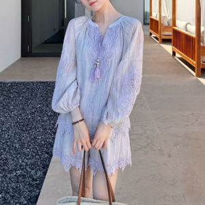 2026 New Summer Women Galaxy Purple Elegant Long Sleeve Top Shorts Two Piece Suit
