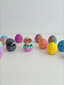 6pcs of 3D-printed Little Dragon Eggs with Bright Candy-colored Hues. These Easter Eggs Are Festive Decorations2026