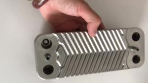 Gas Boilers Accessories Stainless Steel Secondary Heat Exchanger 154mm 10 Plates Heat Exchanger For Vaillant Gas Boilers