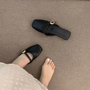 ISARO Dép nửa ngón mùa hè 2024 mới được mang bên trên đôi giày bệt giản dị và đa năng dành cho phụ nữ