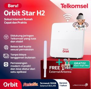 Modem Router Huawei B320 Orbit Star H2 Free Kuota Telkomsel 150GB