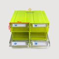 Lốc 6 chiếc hộp đựng linh kiện lắp ghép TVP 160x90x53mm (màu vàng). 