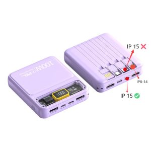 [Local Stock] 20000 mAh  Mini Portable  Fast Charging Dual Charging Emergency Light
