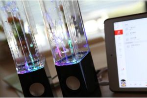 Aolyty colorful led Water Speaker with dancing fountain light show sound for PC MP3 player laptops Black